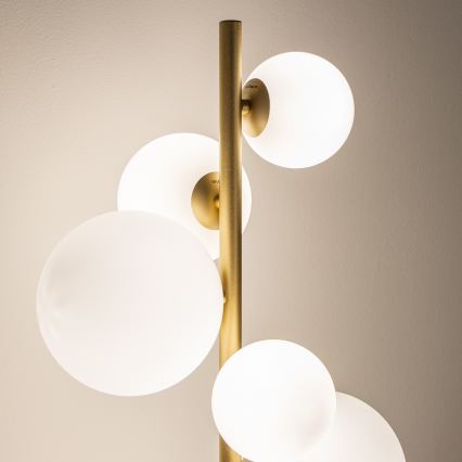 Brilagi - LED gulvlampe MILLA 7xG9/3W/230V guldfarvet/hvid