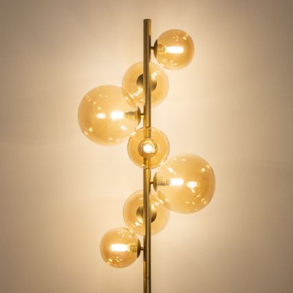 Brilagi - LED gulvlampe MILLA 7xG9/3W/230V guldfarvet