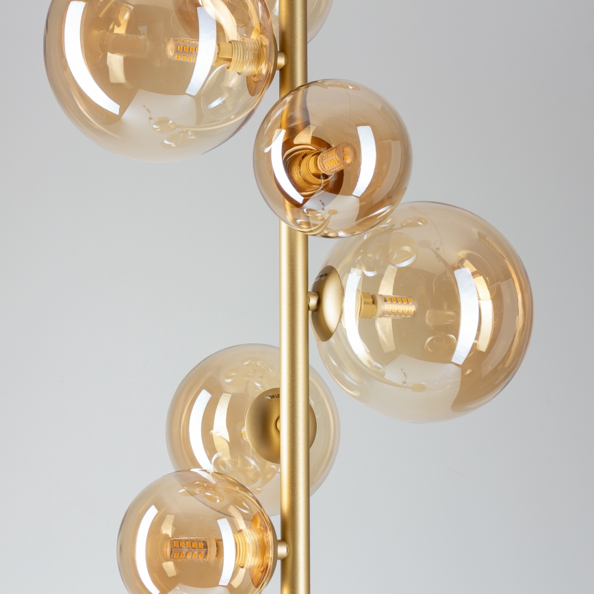 Brilagi - LED gulvlampe MILLA 7xG9/3W/230V guldfarvet