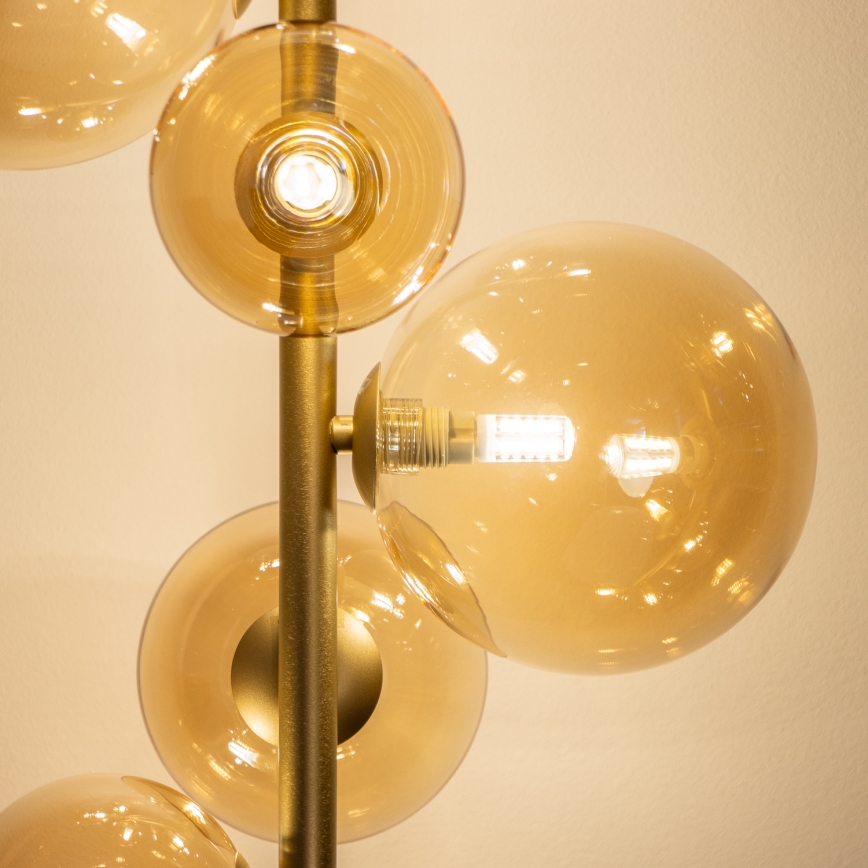 Brilagi - LED gulvlampe MILLA 7xG9/3W/230V guldfarvet