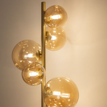 Brilagi - LED gulvlampe MILLA 7xG9/3W/230V guldfarvet