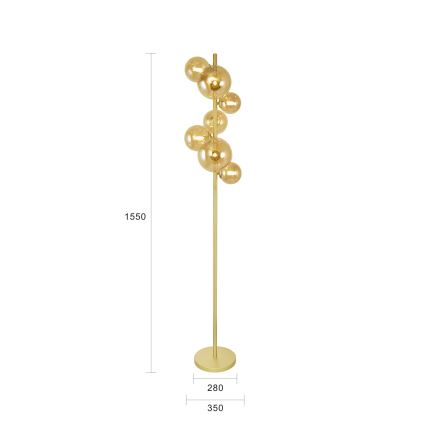 Brilagi - LED gulvlampe MILLA 7xG9/3W/230V guldfarvet