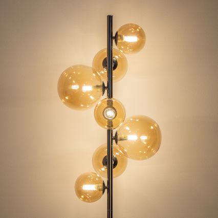 BRILAGI - LED gulvlampe MILLA 7xG9/3W/230V sort krom/guld