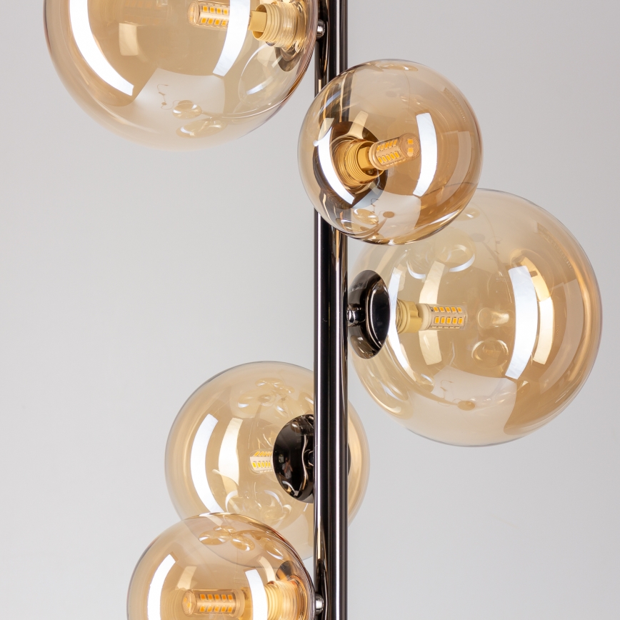 BRILAGI - LED gulvlampe MILLA 7xG9/3W/230V sort krom/guld
