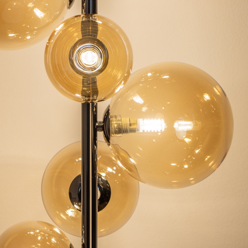 BRILAGI - LED gulvlampe MILLA 7xG9/3W/230V sort krom/guld