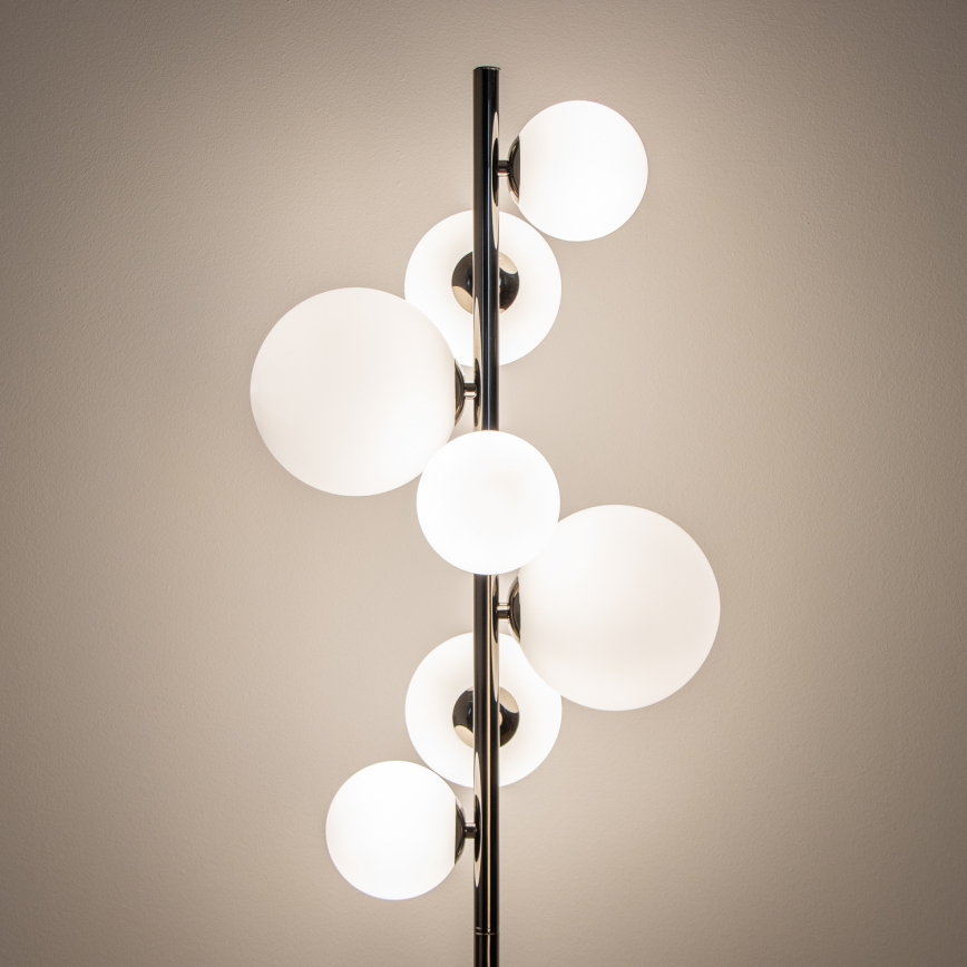 BRILAGI - LED gulvlampe MILLA 7xG9/3W/230V sort krom/hvid