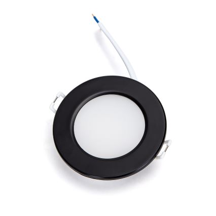 Brilagi - LED indbygningsspot til badeværelse LED/9W/230V 4000K sort IP65