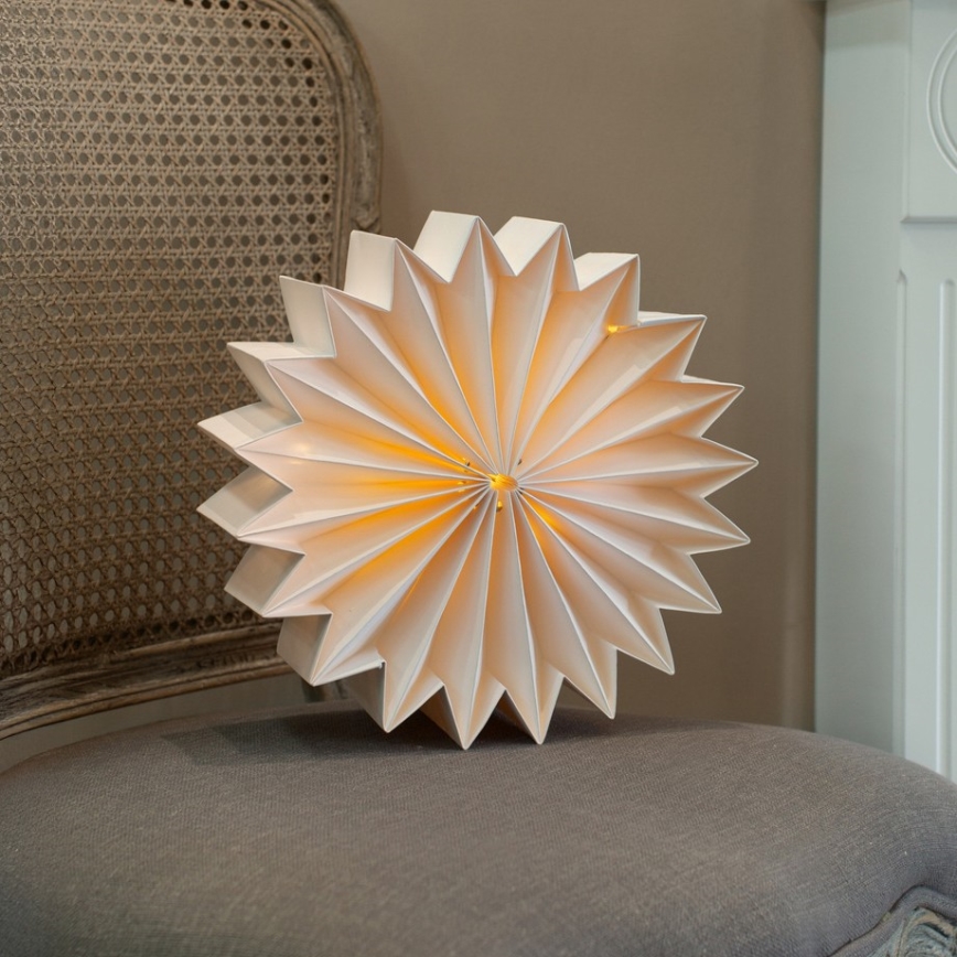 Brilagi - LED-juledekoration, 30 cm snefnug, batteridrevet (2×AA)