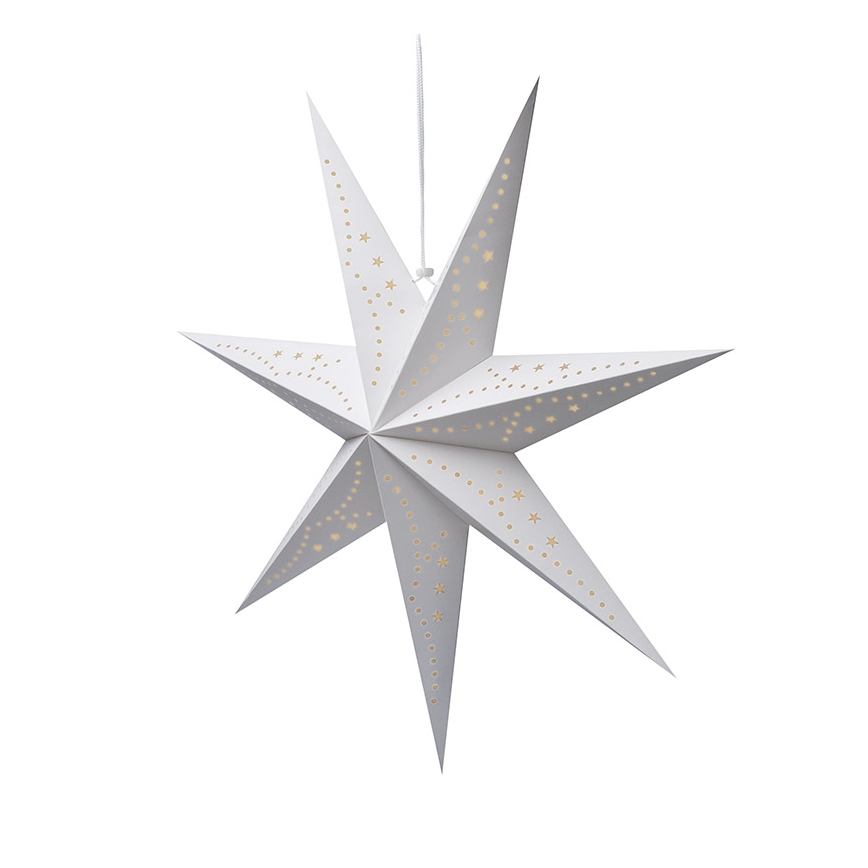 Brilagi - LED-juledekoration, 60 cm stjerne, varm hvid, batteridrevet (2xAA)