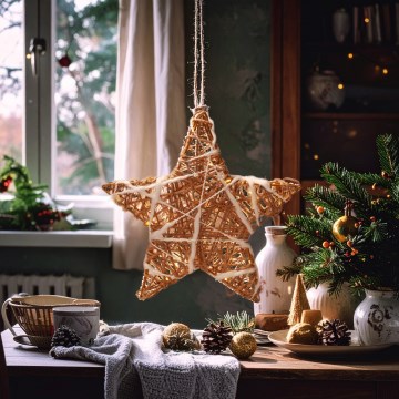 Brilagi - LED juledekoration LED/2xAA 30x28 cm stjerne