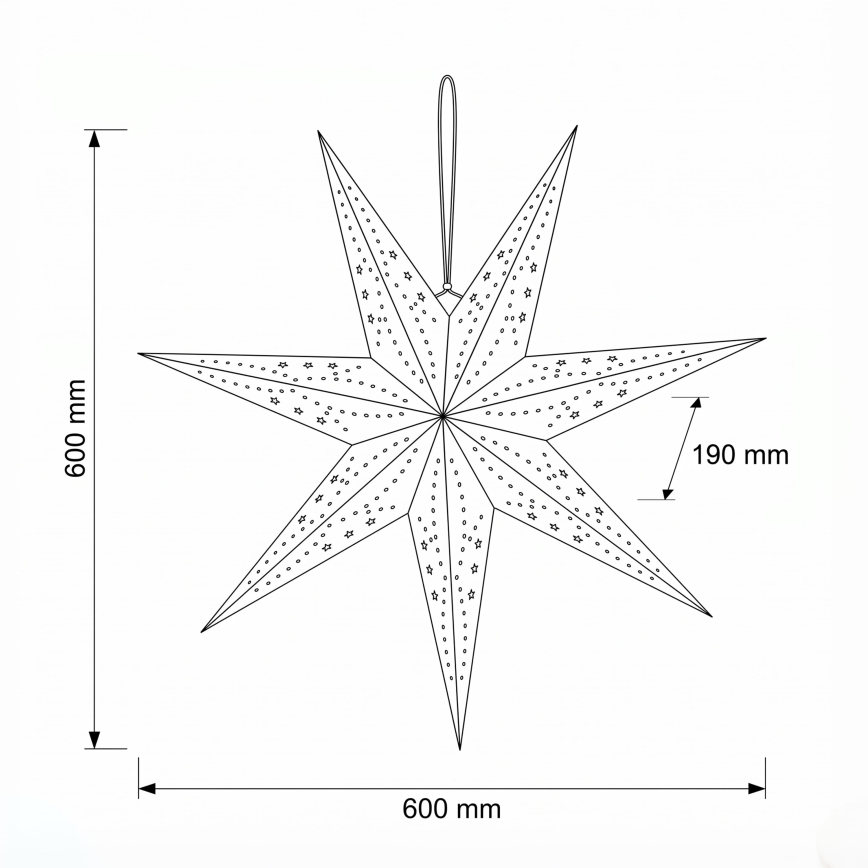 BRILAGI - LED juledekoration LED/2xAA 60 cm stjerne