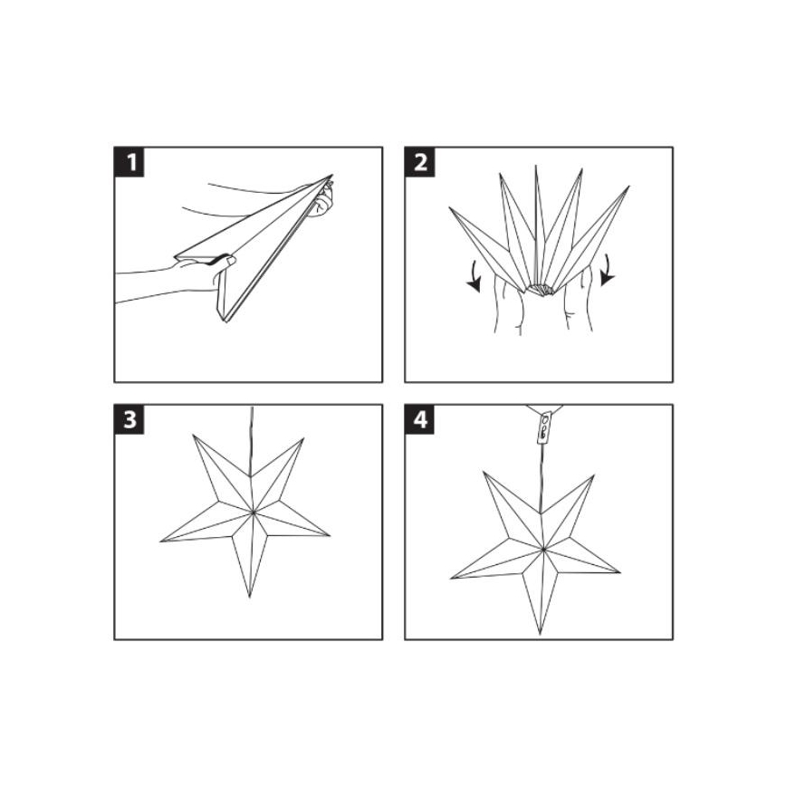 Brilagi - LED juledekoration LED/2xAA 70 cm stjerne
