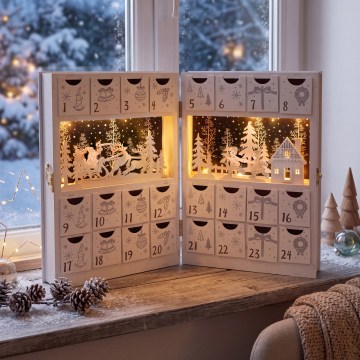 BRILAGI - LED juledekoration LED/2xAA adventskalender