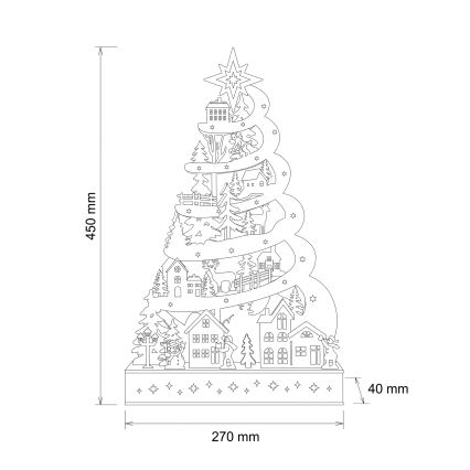 BRILAGI - LED juledekoration LED/2xAA juletræ
