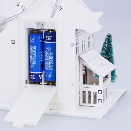 Brilagi - LED juledekoration LED/2xAA mini-kirke