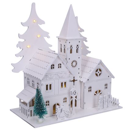 Brilagi - LED juledekoration LED/2xAA mini-kirke