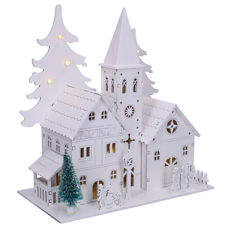 Brilagi - LED juledekoration LED/2xAA mini-kirke