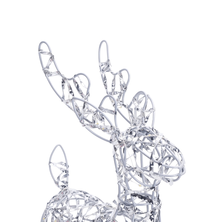 BRILAGI - LED juledekoration LED/3xAA 42 cm rensdyr varm hvid/sølv
