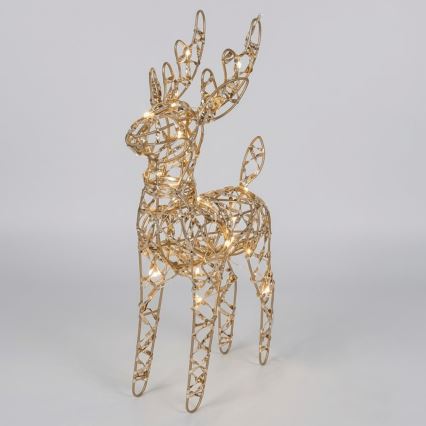 BRILAGI - LED juledekoration LED/3xAA 42 cm rensdyr varm hvid/guld