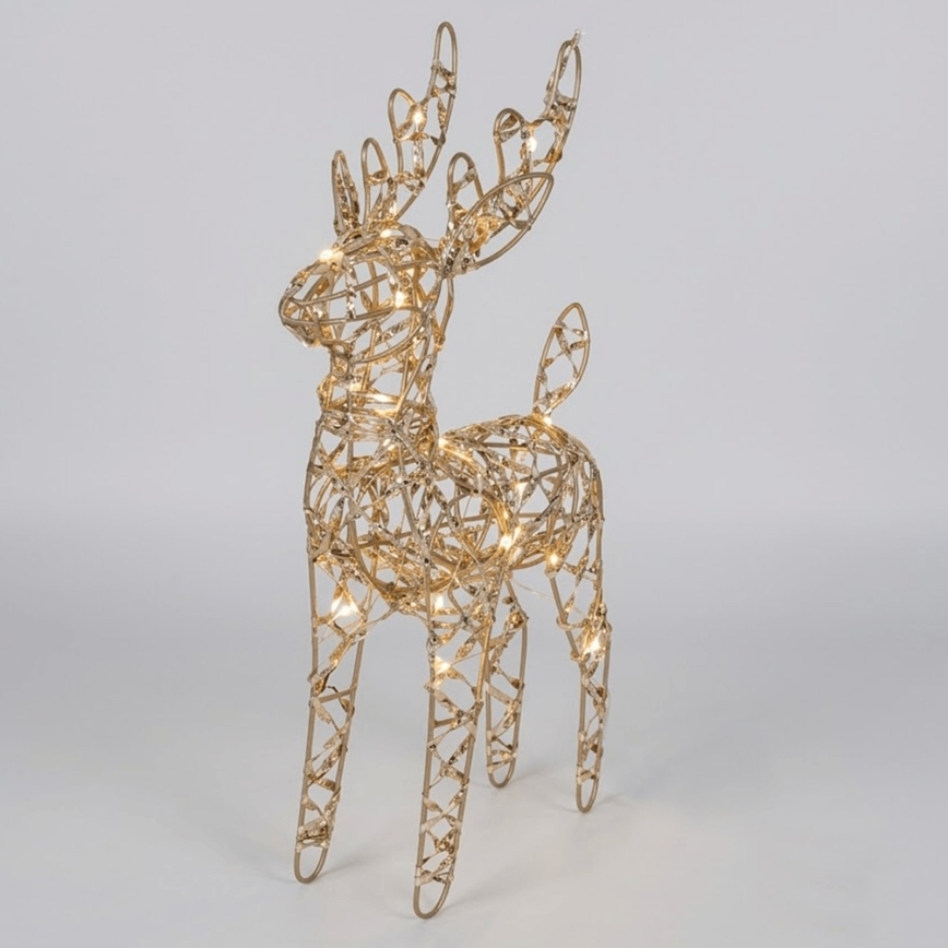 BRILAGI - LED juledekoration LED/3xAA 42 cm rensdyr varm hvid/guld