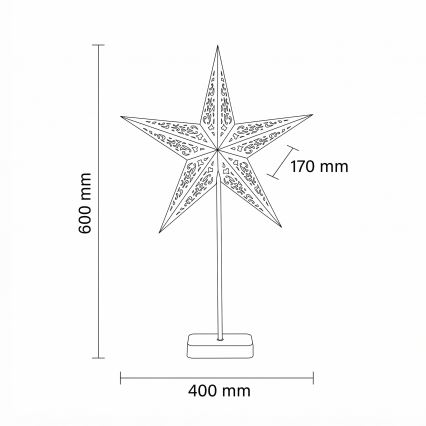 BRILAGI - LED juledekoration LED/3xAA 60x40 cm stjerne