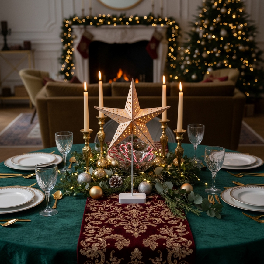 Brilagi - LED-juledekoration LED/3xAA 62 x 40 cm stjerne