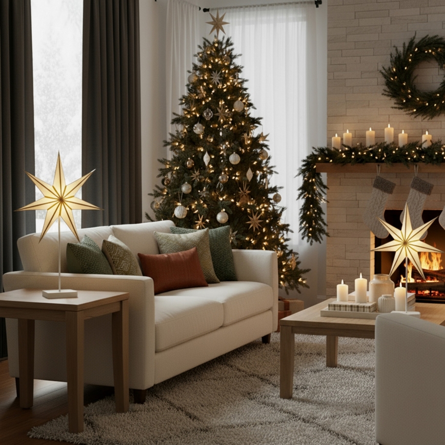 Brilagi - LED juledekoration LED/3xAA 66x40 cm stjerne