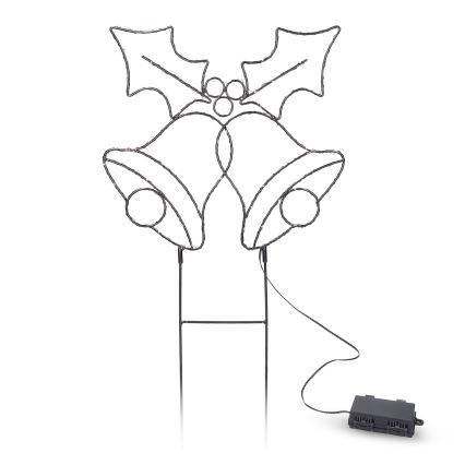 Brilagi - LED-juledekoration LED/3xAA IP44 juleklokker
