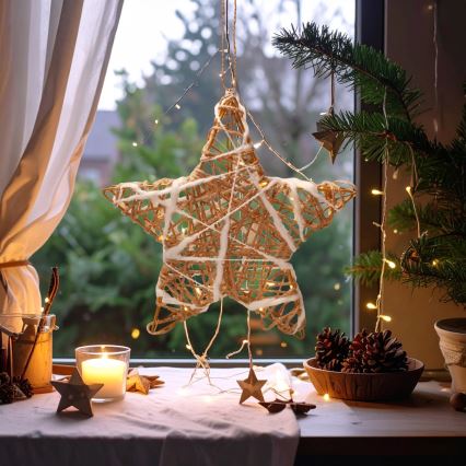 Brilagi - LED-juledekoration, stjerne, LED/2xAA