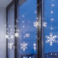 BRILAGI - LED julegardin 77xLED/3xAA/USB 3,8m snefnug kold hvid