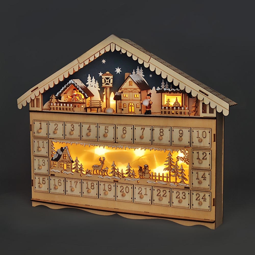 Brilagi - LED julekalender LED/2xAA træ