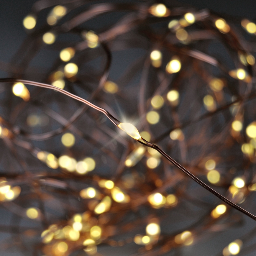 Brilagi - LED julekæde 100xLED/3xAA 10 m varm hvid