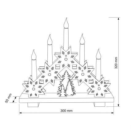 BRILAGI - LED julelysestage 5xLED/2xAA beige