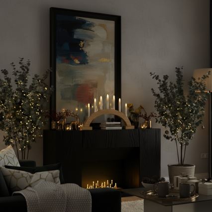 BRILAGI - LED julelysestage 7xLED/2xAA beige/hvid