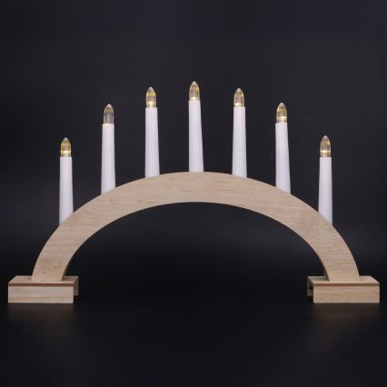 BRILAGI - LED julelysestage 7xLED/2xAA beige/hvid