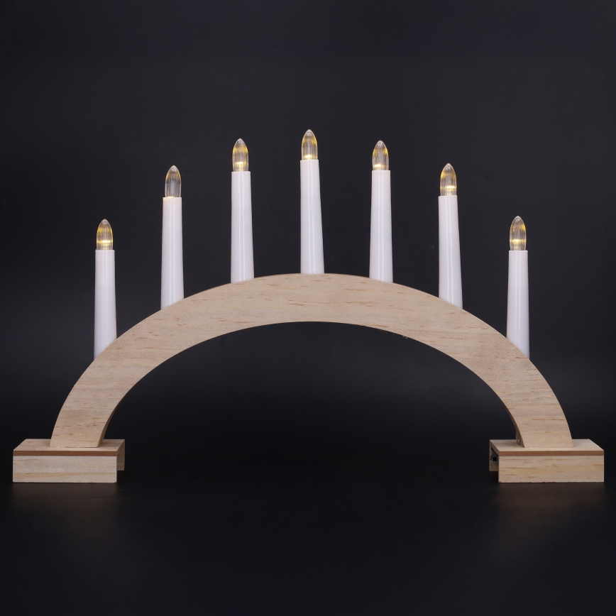 BRILAGI - LED julelysestage 7xLED/2xAA beige/hvid