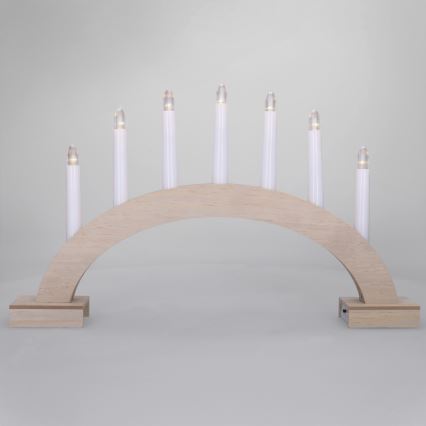 BRILAGI - LED julelysestage 7xLED/2xAA beige/hvid