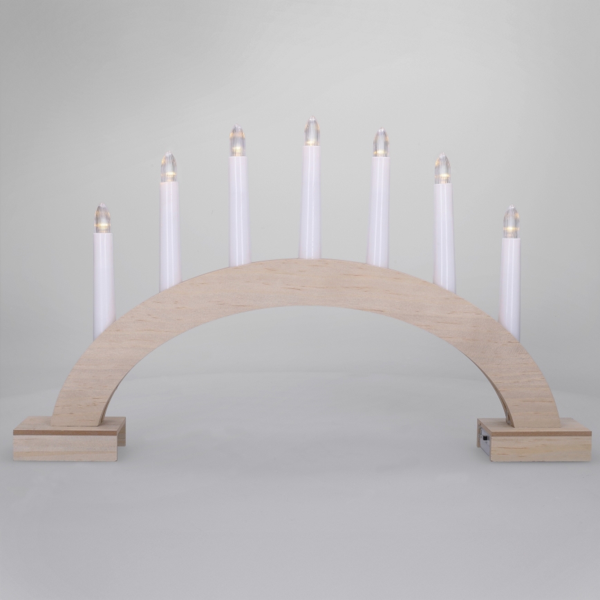 BRILAGI - LED julelysestage 7xLED/2xAA beige/hvid