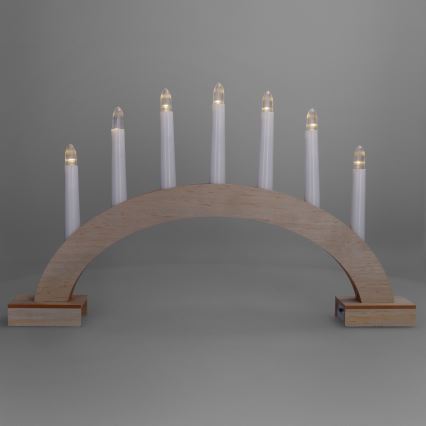 BRILAGI - LED julelysestage 7xLED/2xAA beige/hvid