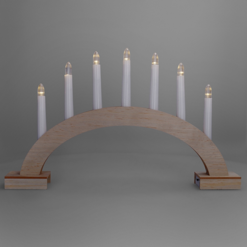 BRILAGI - LED julelysestage 7xLED/2xAA beige/hvid