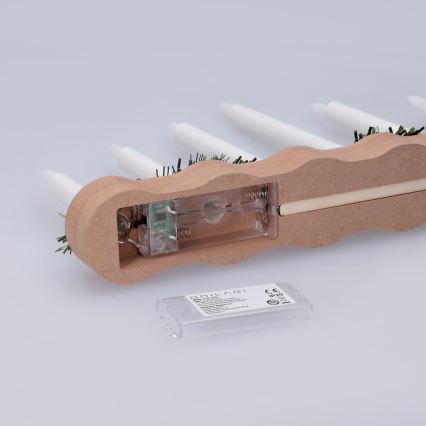 BRILAGI - LED julelysestage 7xLED/2xAA beige/hvid