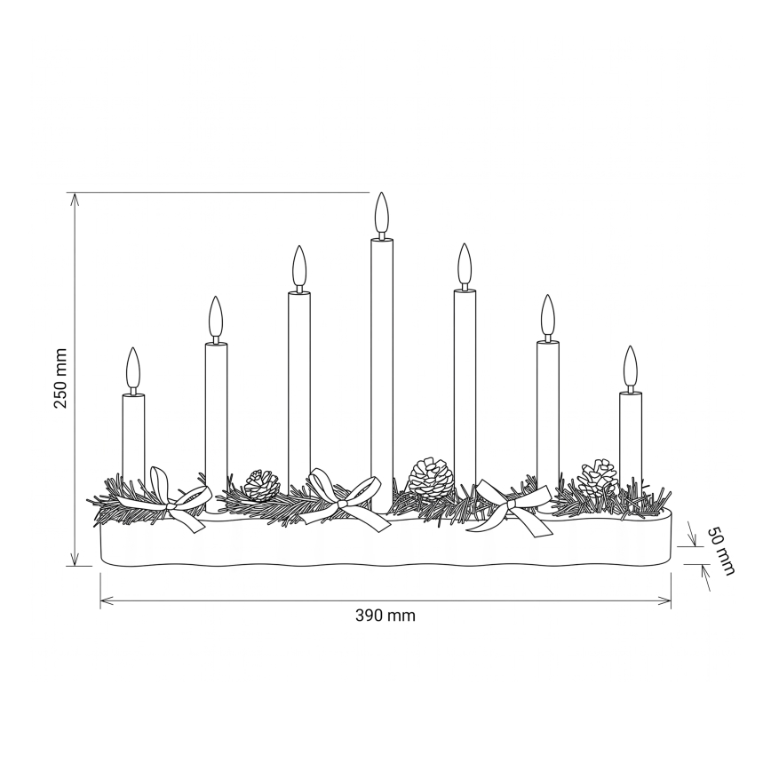 BRILAGI - LED julelysestage 7xLED/2xAA beige/hvid