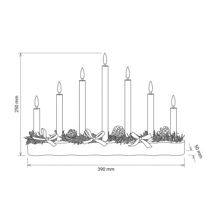 BRILAGI - LED Julelysestage 7xLED/2xAA hvid