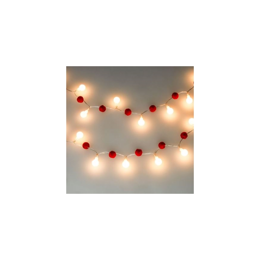 Brilagi - LED julelyskæde 20xLED/2xAA 1,8m varm hvid