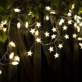 Brilagi - LED julelyskæde 40xLED/3xAA 1,8m varmhvide stjerner