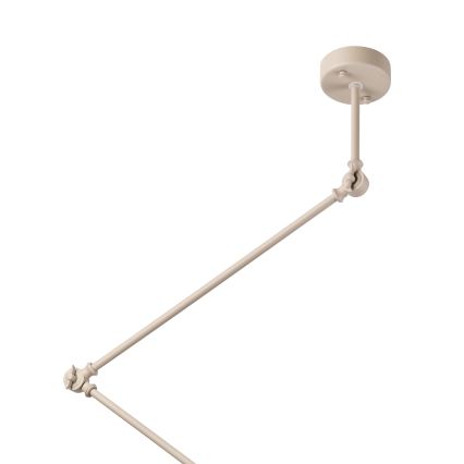 BRILAGI - LED justerbar pendel på stang IRONBEAM 1xE27/60W/230V beige