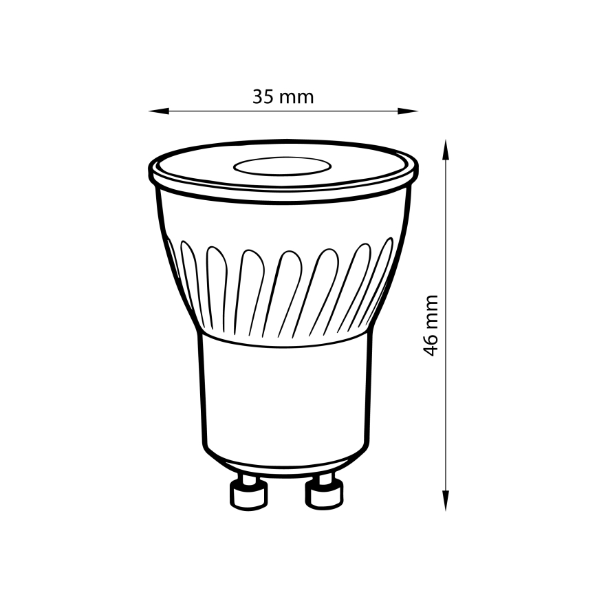 BRILAGI - LED keramisk pære GU10-MR11/5W/230V 4000K sort