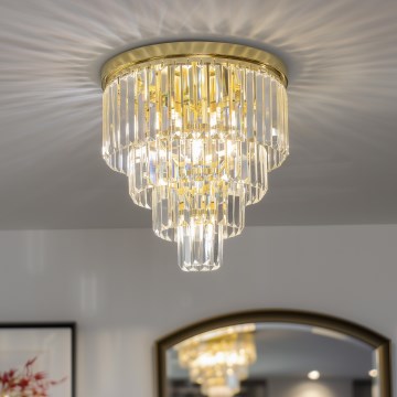 Brilagi - LED krystal loftlampe MOZART 5xE14/40W/230V Ø 40 cm guld