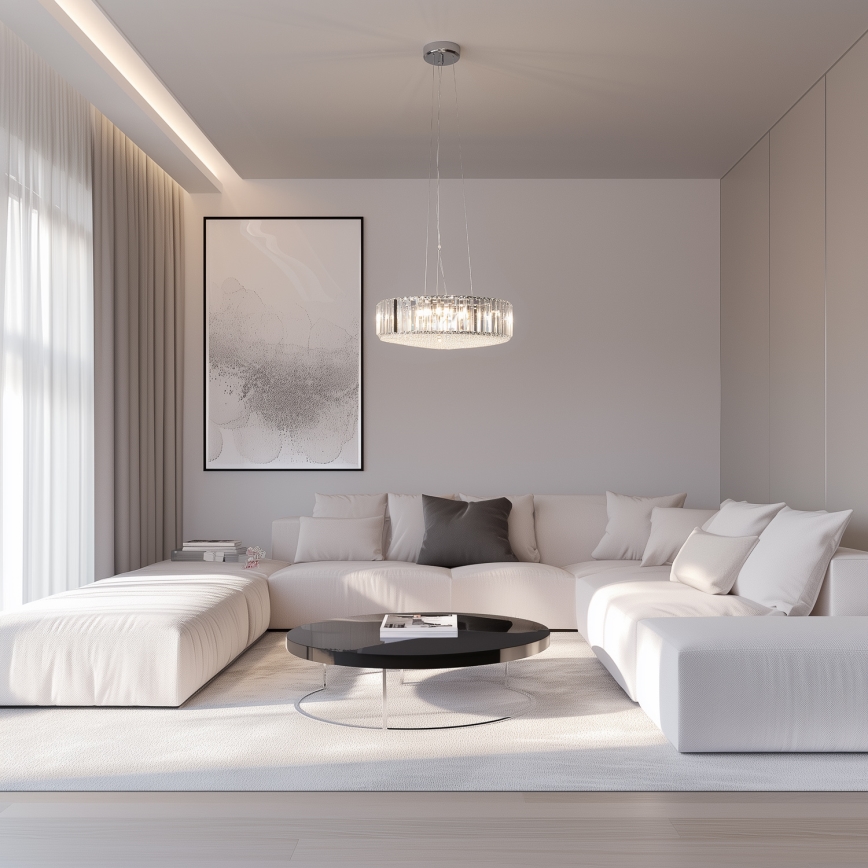 Brilagi - LED krystal lysekrone med wireophæng GLAMOUR 5xG9/42W/230V