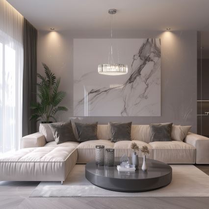 Brilagi - LED krystal lysekrone med wireophæng GLAMOUR 5xG9/42W/230V